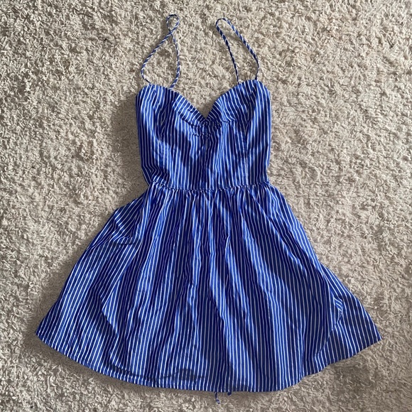 Blue and White Striped Dress Size Small Spaghetti - Picture 7 of 7